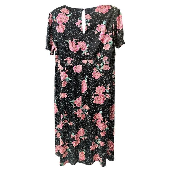 TORRID Women's Tea Length Stretch Challis Sweetheart floral dot A-line dress 2X - Picture 10 of 17